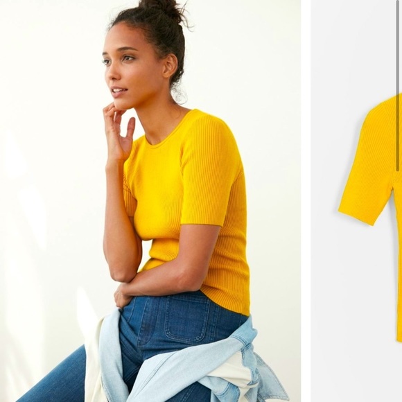 Anthropologie NWT  Maeve Josefa Ribbed Tee Size XS - Picture 1 of 16